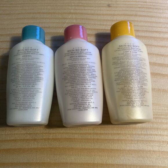 3 Vintage Avon Skin So Soft lot Body lotion Light & lush Soft & Relaxed Sealed - Picture 2 of 2